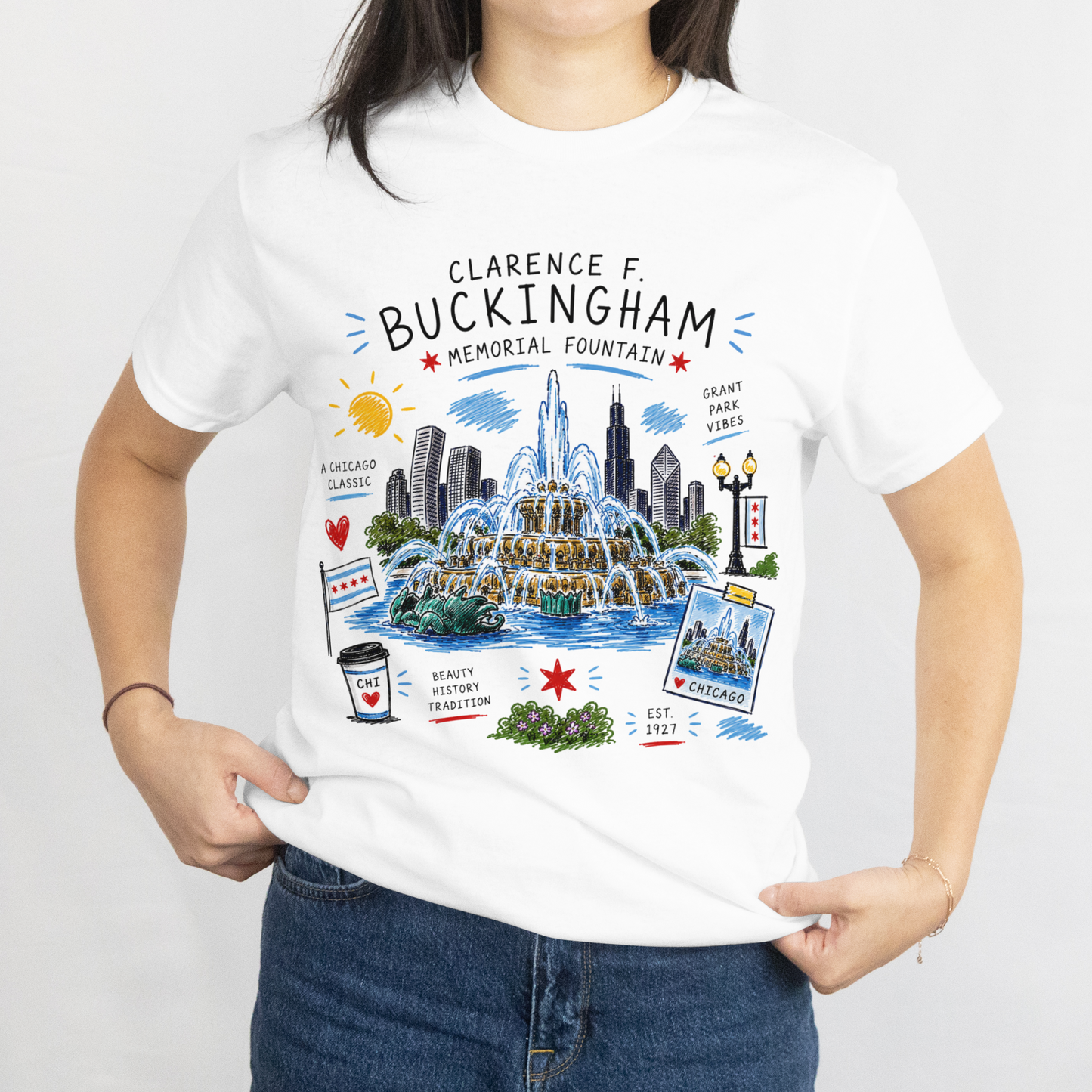 Women's Chi Buckingham Fountain Tee