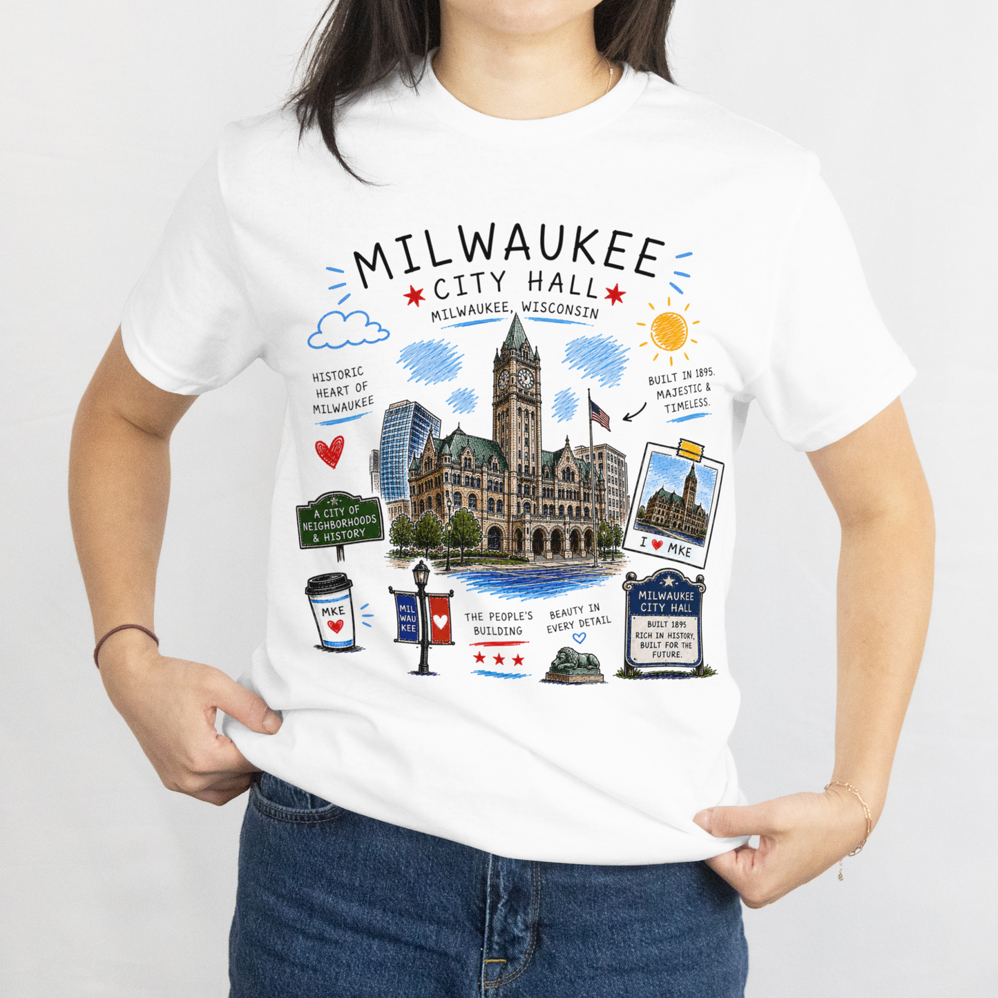 Women's Mke City Hall Tee
