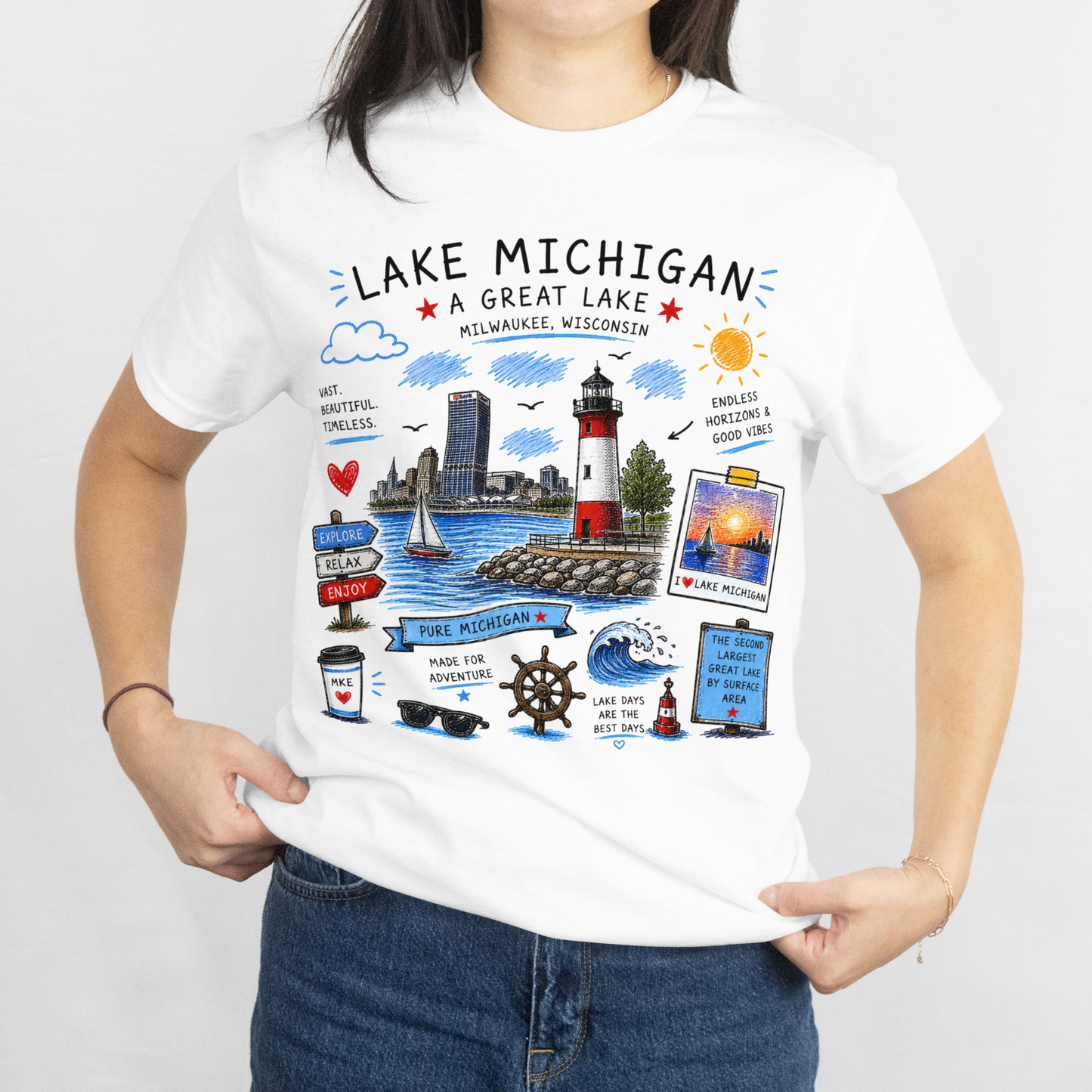 Women's Mke Lake Michigan Tee