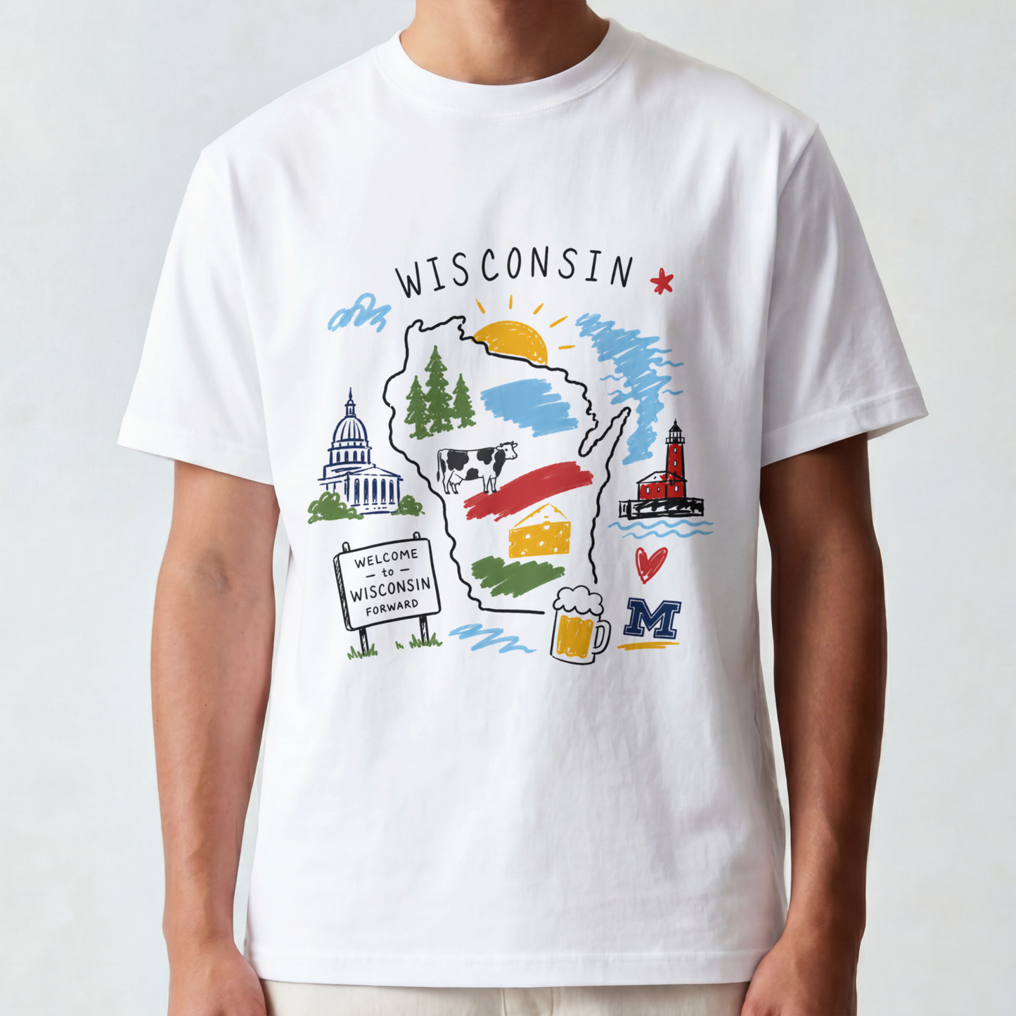 Men's Wisconsin Short Sleeve Tee