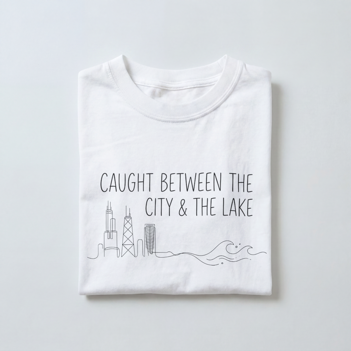 Caught between the city & the lake tee