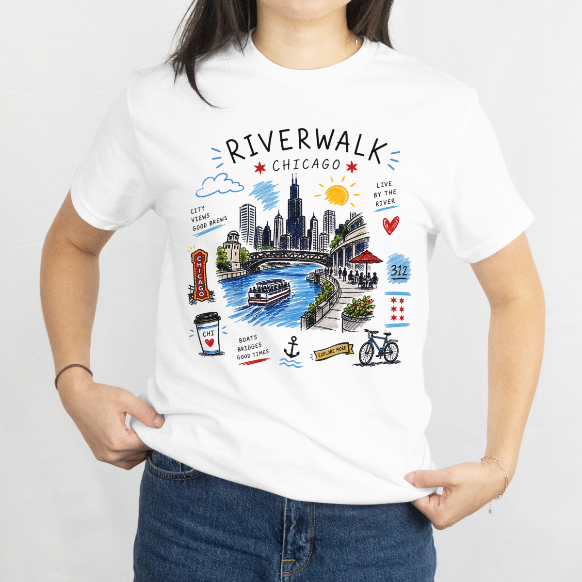 Chicago Riverwalk Tee