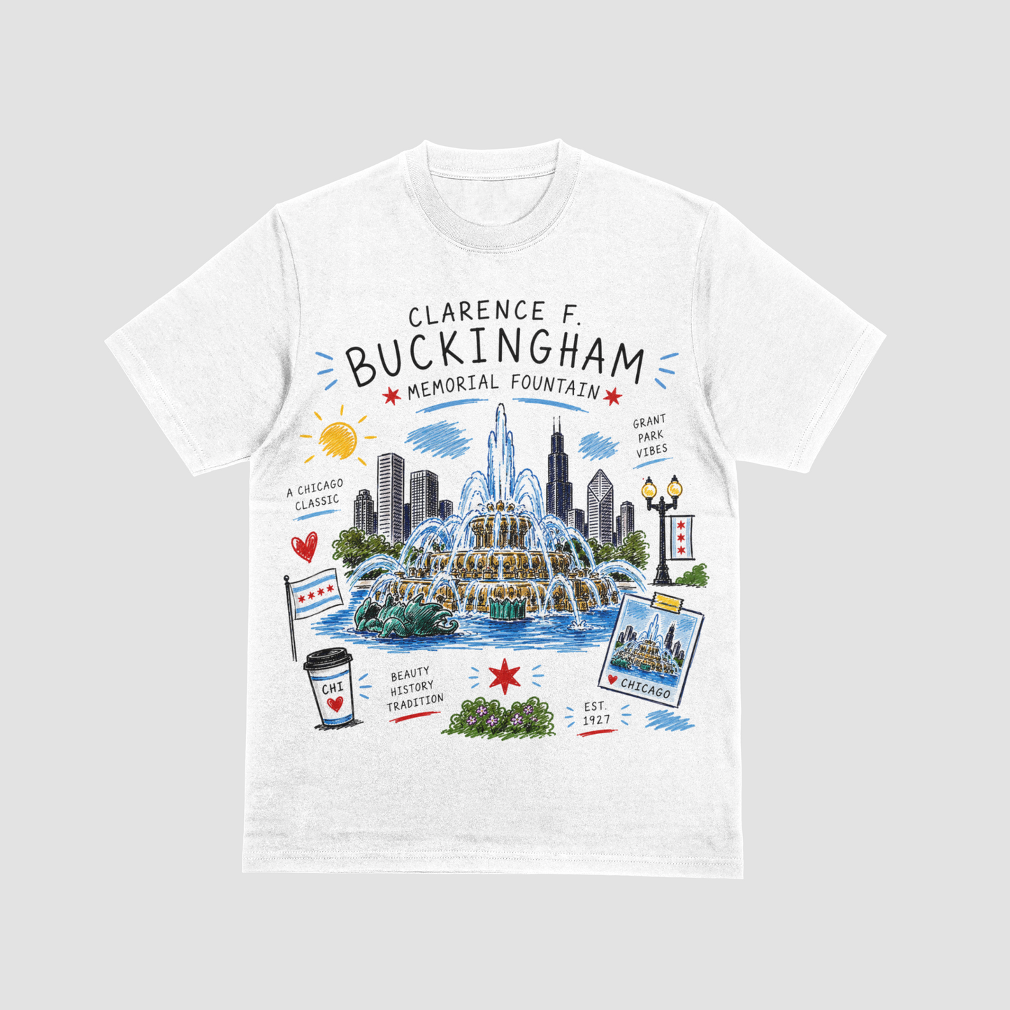 Women's Chi Buckingham Fountain Tee
