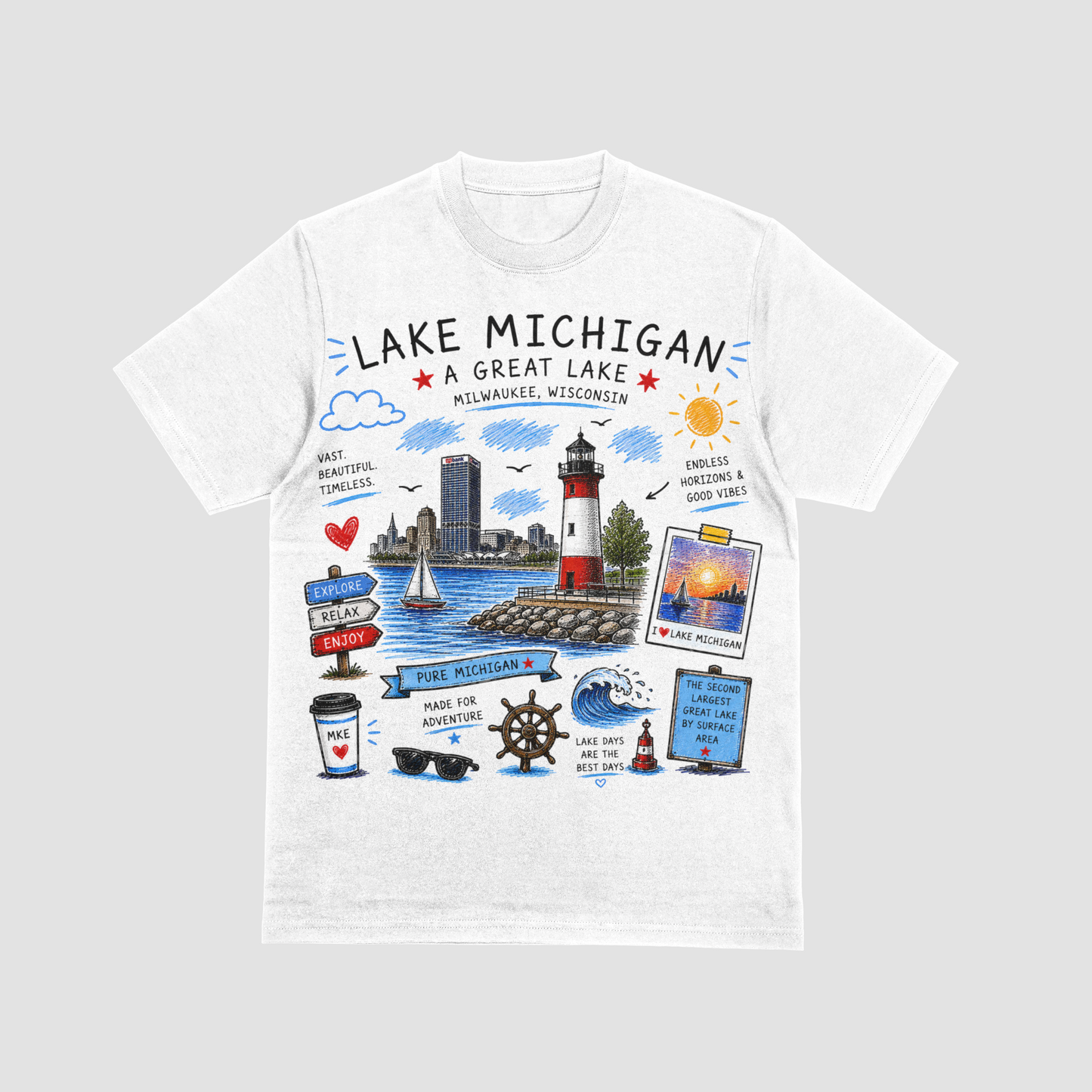 Women's Mke Lake Michigan Tee