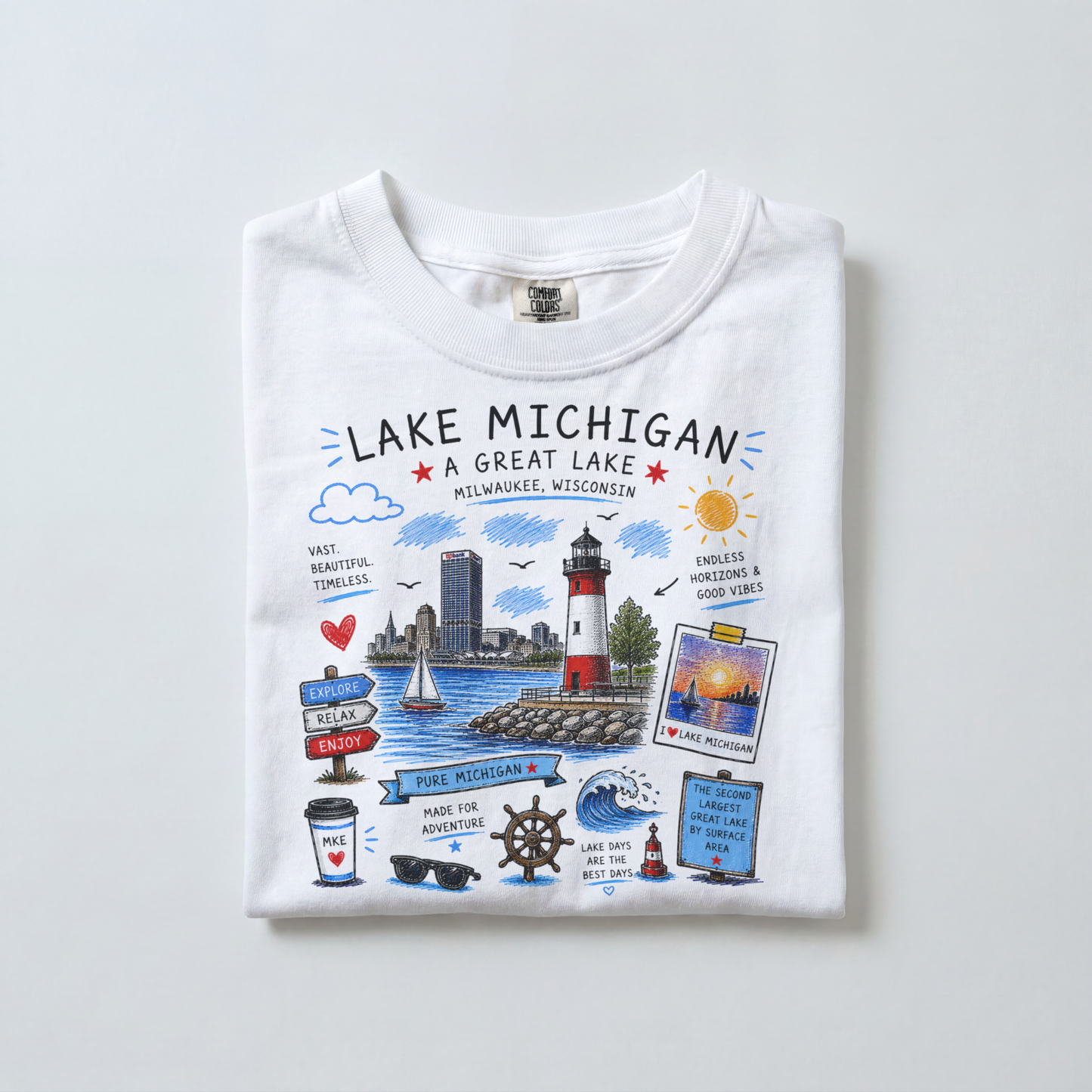 Women's Mke Lake Michigan Tee