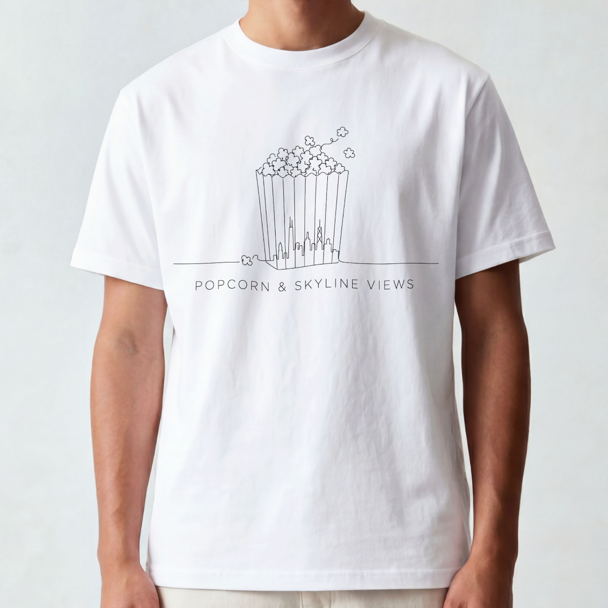Popcorn & skyline views tee